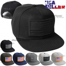 USA Baseball Cap American Hat Flag Snapback Tactical Operator Flat Plain US Caps  eb-15237482
